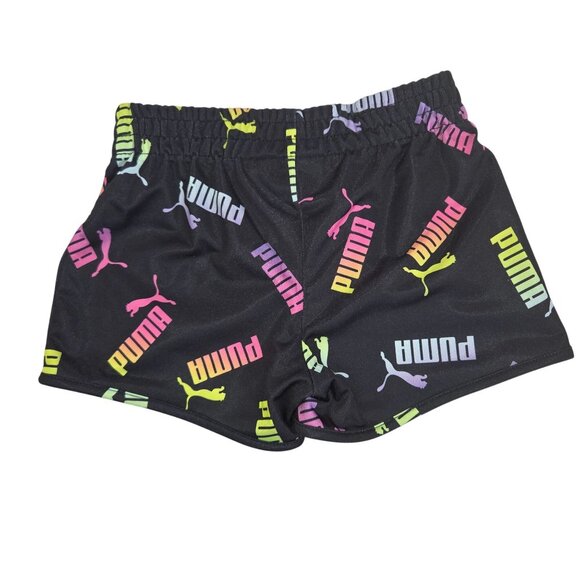Puma Girls 4 2-Piece Set: Pink T-Shirt & Black Shorts 4166 - Picture 9 of 13